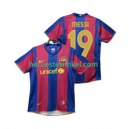FC Barcelona Lionel Messi 19 2007 2008 Voetbalshirts Retro Thuis